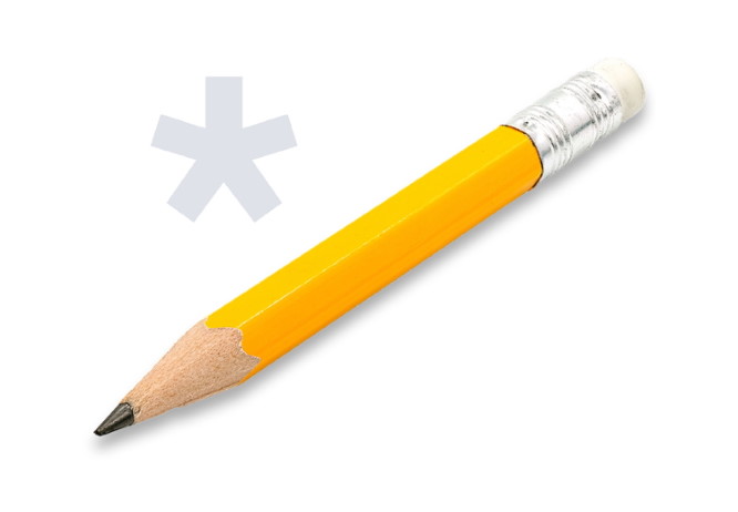 norm pencil with asterisk