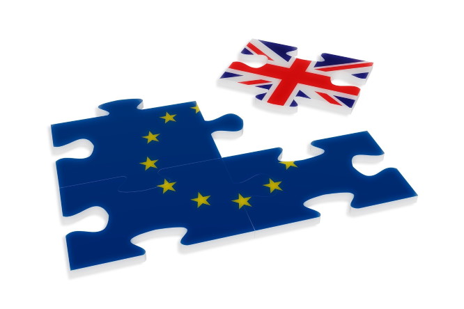 EU jigsaw with Britain missing