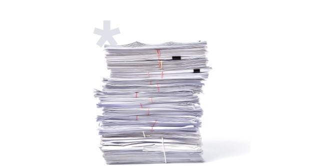norm. stack of documents