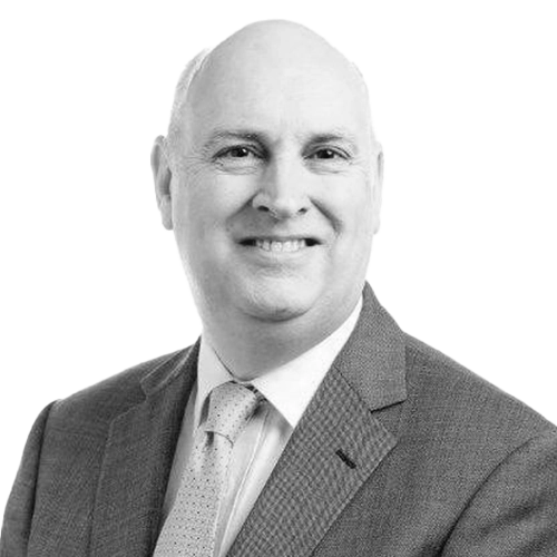A black & white image of a staff member (Robert Wassall)