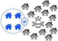 4 houses secure from a breach